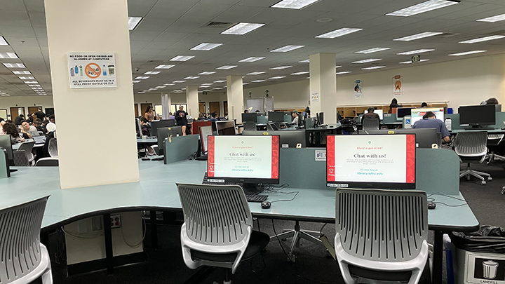 After-Hours Study Area computers