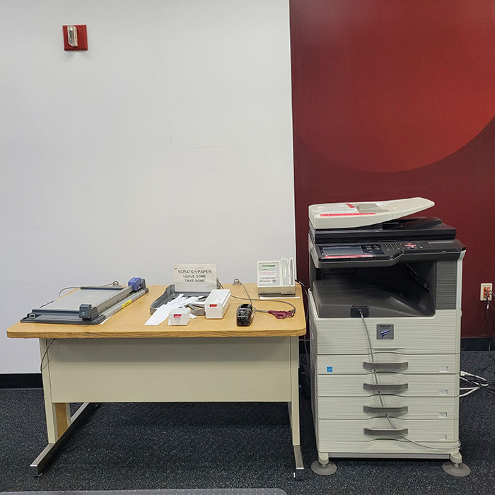 Copier on 1st Floor of Librar Addition